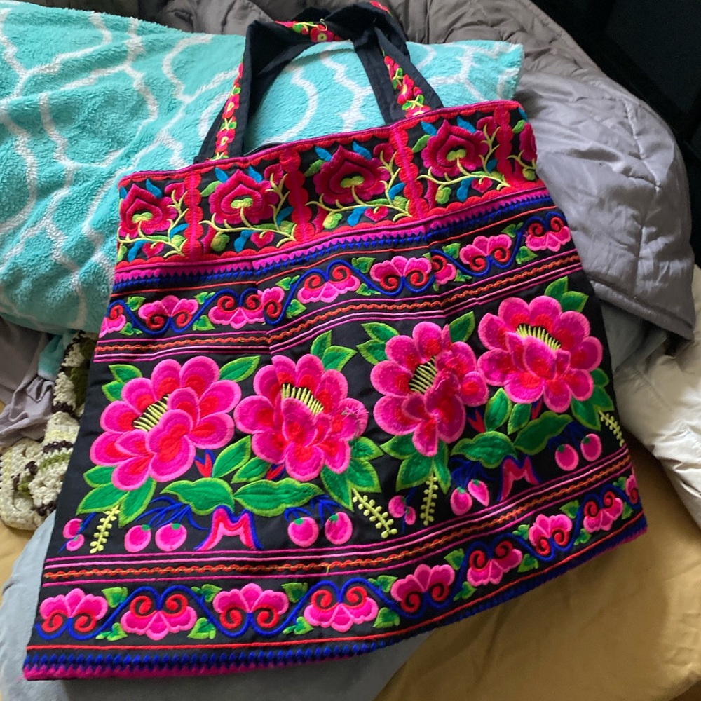 Extra Large embroidered bag.